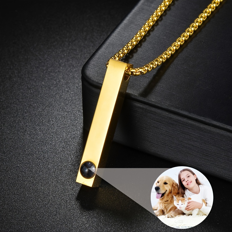 Custom Photo Projection Necklace Personalized Pendant Gift